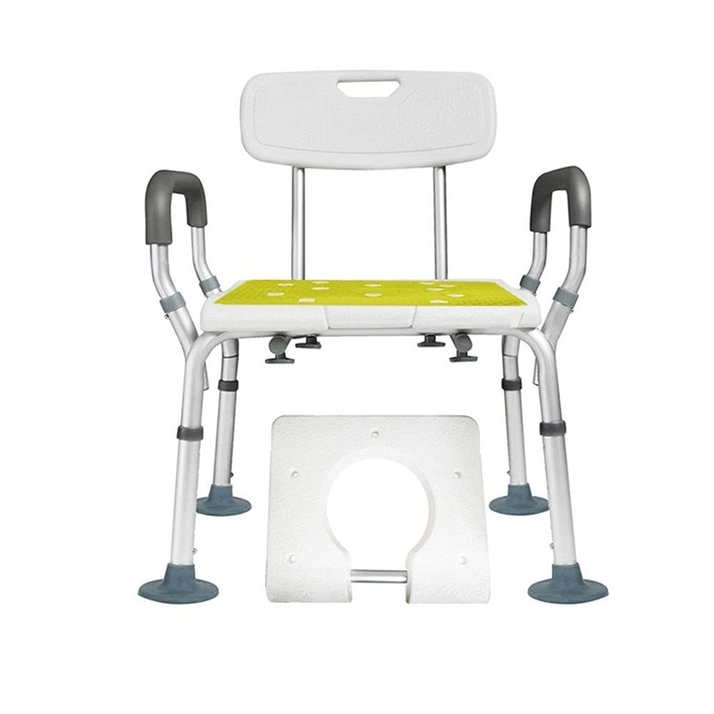SJIALEN Elderly Bath Chair Toilet Seat Shower Chair Non-Slip Pregnant Woman Disabled Safety Adjustable Home Shower Chair Bathroom Chairs(E)