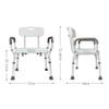 SJIALEN Elderly Bath Chair Toilet Seat Shower Chair Non-Slip Pregnant Woman Disabled Safety Adjustable Home Shower Chair Bathroom Chairs(E) view 3