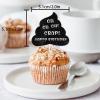 18pcs Black Glitter Poop Dessert Cupcake Topper Pick for Funny Theme Decor Supplies Men Women Happy 60th Birthday Party Decoration view 2