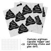 18pcs Black Glitter Poop Dessert Cupcake Topper Pick for Funny Theme Decor Supplies Men Women Happy 60th Birthday Party Decoration view 3