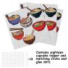 18pcs Glitter Dessert Cupcake Topper Pick for Japanese Food Noodle Theme Decor Supplies Baby Shower Men Woman Happy Birthday Party Decorations view 3