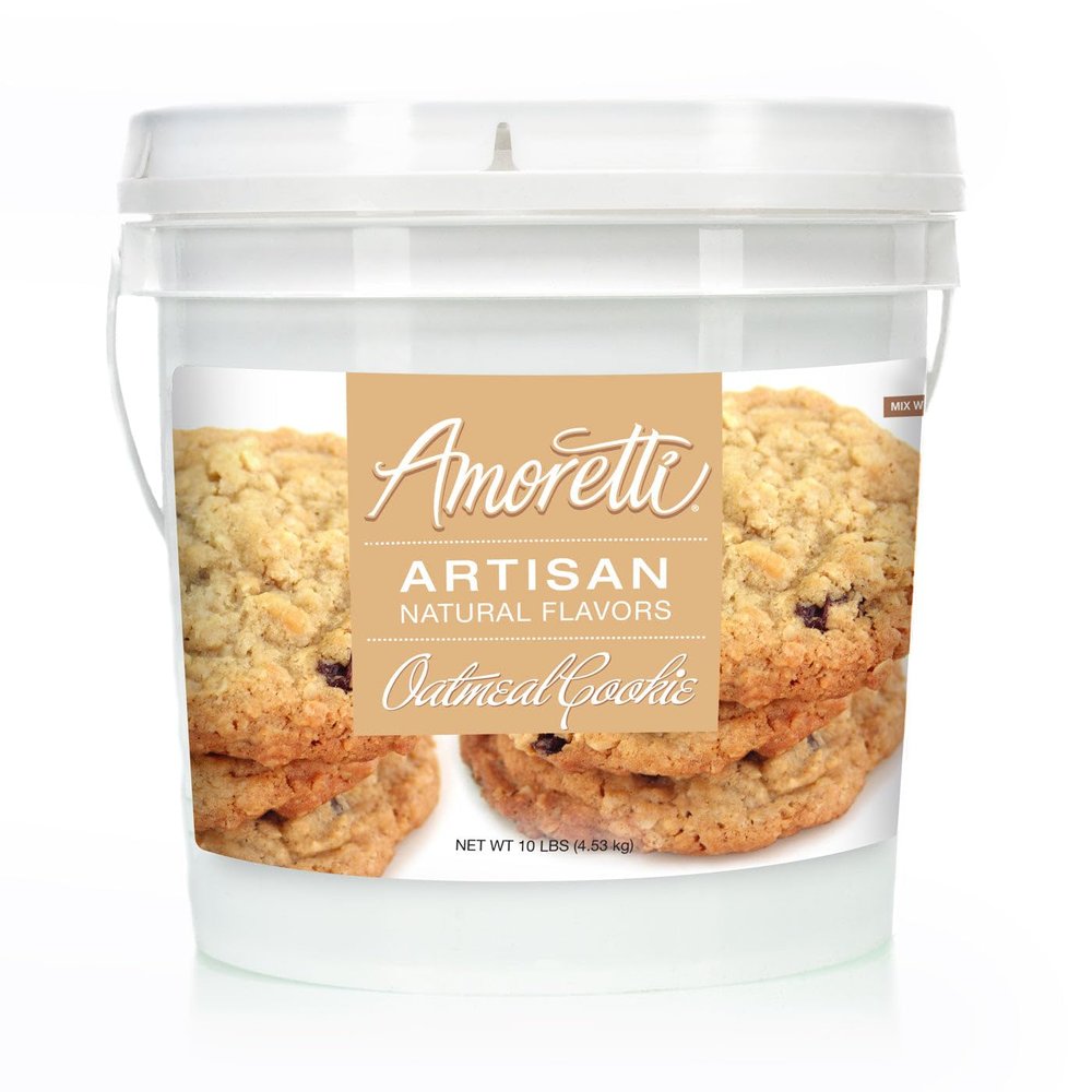 Amoretti - Natural Oatmeal Cookie Artisan Flavor Paste, 10 lbs, Perfect For Ice Cream, Beverages, Cakes, and more, Preservative Free, Vegan, Gluten Free, No Artificial Sweeteners, Highly Concentrated
