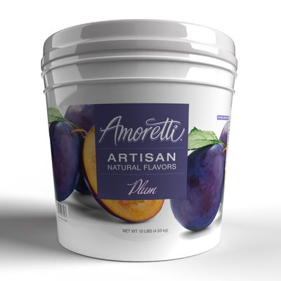 Amoretti - Natural Plum Artisan Flavor Paste, 10 lbs, Perfect For Ice Cream, Beverages, Cakes, and more, Preservative Free, Vegan, Gluten Free, No Artificial Sweeteners, Highly Concentrated