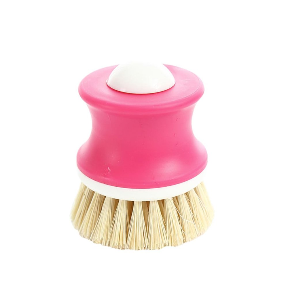 Baluue Natural Coconut Palm Dish Washing Brush Kitchen for Pots and Dishes Ergonomic Handle Random Decontamination Power for Restaurant Use