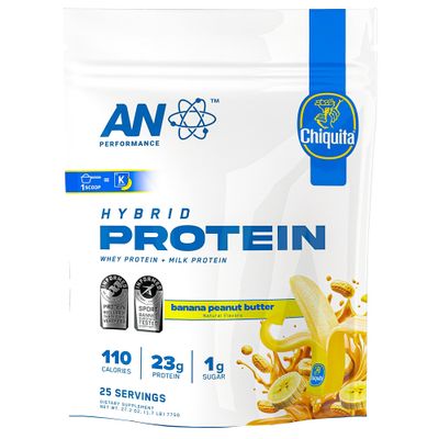 AN Performance Whey Protein Powder | Chiquita Banana Peanut Butter | 23g Protein, 1g Sugar, 100% Whey | Gluten-Free, Low Carb, Low Fat | Keto Friendly | Essential Amino Acids for Muscles | 25 Servings