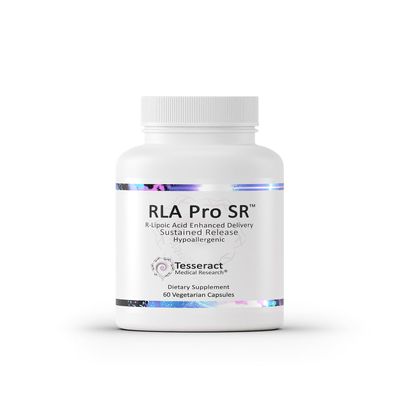 Tesseract RLA Pro SR, Lipoic Acid Supplement, 60 Capsules, Sustained-Release R-Lipoic Acid, Boosts Mitochondrial & Cellular Energy, Amino Acid Metabolism Support, Hypoallergenic