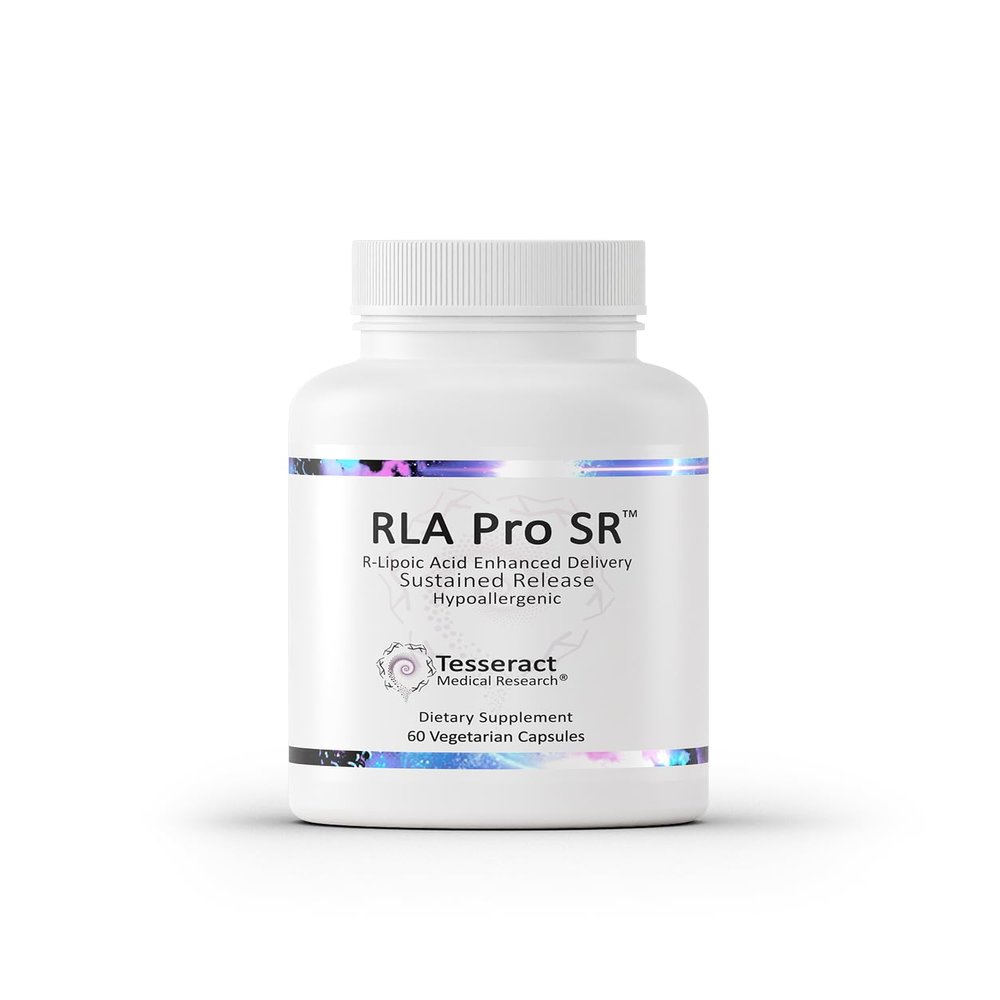 Tesseract RLA Pro SR, Lipoic Acid Supplement, 60 Capsules, Sustained-Release R-Lipoic Acid, Boosts Mitochondrial & Cellular Energy, Amino Acid Metabolism Support, Hypoallergenic