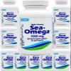 500 Softgels (10 Bottle) High Potency Rugby 1000mg Natural Deep Sea Hiccupsless Fish Oil Omega-3 Fatty Acid (EPA 300mg & DHA 200mg) for Men & Women,Promotes Brain/Hair/Skin & Heart Health,Made in USA view 1