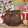 GaxfjRu Rustic Old Barn Wood print Burlap Bag Christmas Party Favors Gift Goodies Bag for Gifts Assorted Size (S, M) view 4