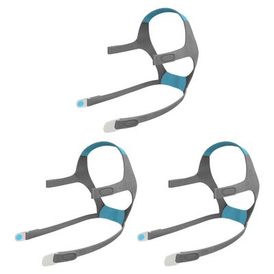 3 Pack F20 Medium Size Replacement Headgear Straps Compatible with AirFit/AirTouch F20, Supplies Straps Magnetic Clips Included