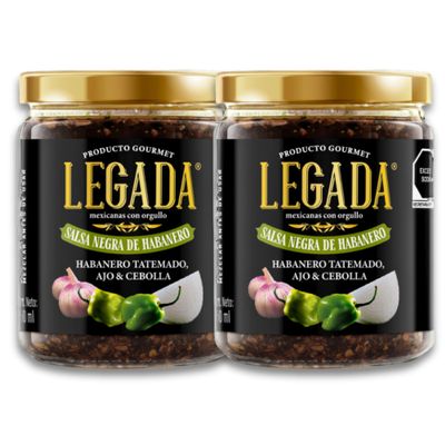 2 Gourmet Black Habanero Sauces | Made with Tatemado Habanero, Garlic and Onion | Original Recipe, Select Ingredients | 35 Years of Mexican Tradition | Luxory Box | 2 Jars of 8.45 Fl Oz