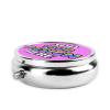 Pill Organizer, Medicine Pill Box Case Container Travel Pill Holder Vitamin for Purse Med Wallet Portable Mini Pastillero Round, Make Your Own Pill Organizer, Violet, Personalized Gifts view 3