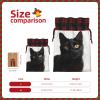 Christmas Gift Bag with Drawstring Burlap Gift Bag Reusable Wrapping Bags Drawstring Bag for Xmas Candy Bags Black Cute Cat Gift Bags for Christmas Decorations Holiday Wedding Presents Medium view 2