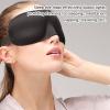 , 3D Contoured Cups and Curved Shapes Adjustable Straps Eye Cover Eye Shade Cover Eye Mask Sleep Eye Mask with Storage Bag and 1 Pair Earplugs for Nap Sleeping view 3