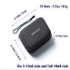 15 Vials Holder, Insulin Peptide Vial Case for Fridge, with Hand Strap and Logo,Fits 5-15ml Vials for Peptide, GLP-1 and Insulin Storage, Pocket Design for Carrying Syringes and Wet Paper Etc,Black view 4