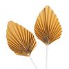 10PCS Paper Palm Leaves Cake Toppers, Paper Palm Fan Cake Toppers, Gold Palm Leaf Fan Cake Topper, Cake Insert Decoration for Wedding Party Supplies view 1