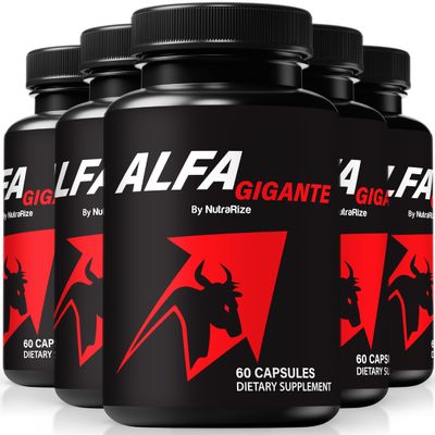 (5 Pack) Alfa Gigante Capsules, Official AlfaGigante Male Formula, All Natural Pills for Men, Supports Stamina, Energy Levels and Peak Performance, Premium Health Pastillas Review (300 Capsules)