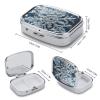 Square Pill Box Transparent Snowflake Pill Case 2 Compartment Medicine Pill Organizer for Purse & Pocket Portable Travel Pillbox Medicine Vitamin Cod Liver Oil Storage Box Organizer view 2
