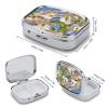 Square Pill Box Spring Dogwood Blossoms Pill Case 2 Compartment Medicine Pill Organizer for Purse & Pocket Portable Travel Pillbox Medicine Vitamin Cod Liver Oil Storage Box Organizer view 2