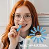 12 Pack Aligner Seaters for Invisalign & Clear Aligners, Silicone Orthodontic Chompers - Dental Chews for Retainers & Trays Seating - Blue view 2