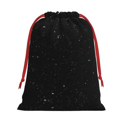 Longzehao Ultra soft velvet fabric drawstring black glitter Print Christmas Present Bag,Multipurpose gifts bags.