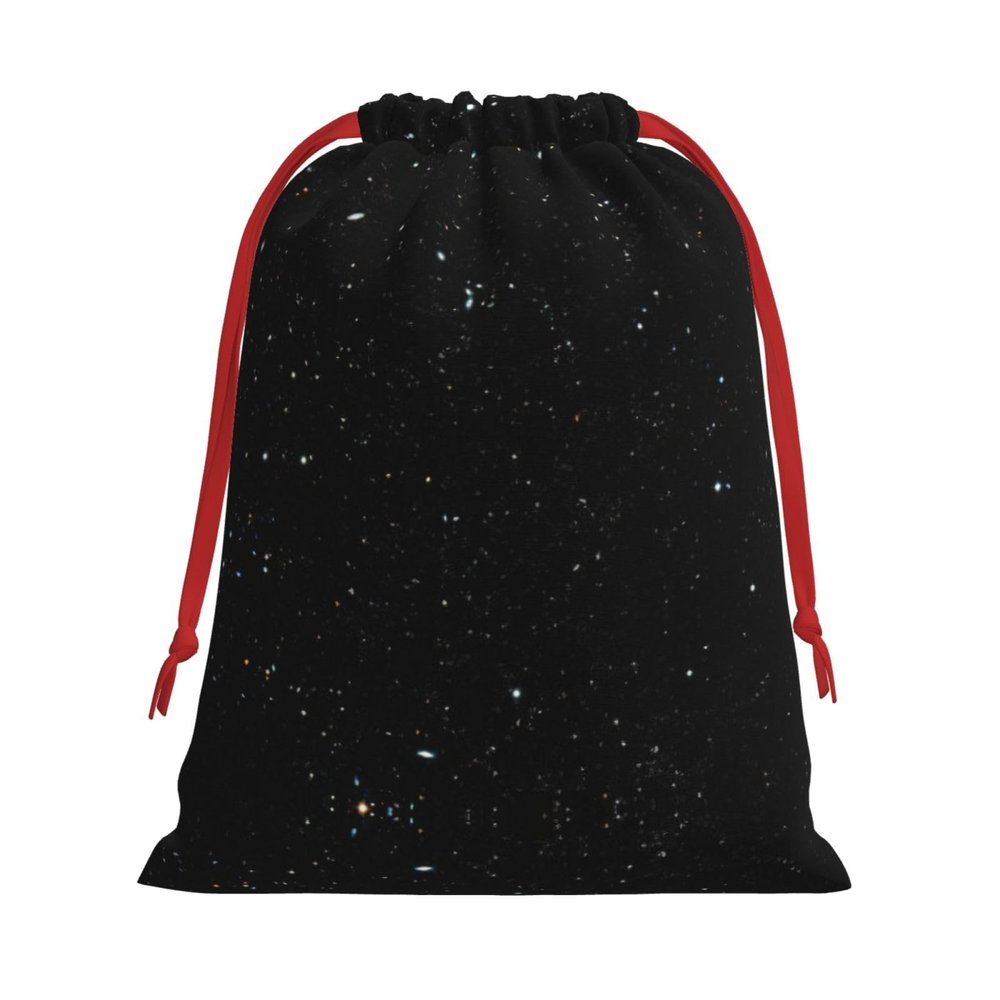 Longzehao Ultra soft velvet fabric drawstring black glitter Print Christmas Present Bag,Multipurpose gifts bags.