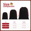 Longzehao Ultra soft velvet fabric drawstring black glitter Print Christmas Present Bag,Multipurpose gifts bags. view 4