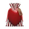 NONHAI Christmas Drawstring Gift Bag Burlap Christmas Treat Bag Red and white striped heart Gift Goody Bags for Xmas Holiday New Year Party Favors Supplies Wrapping Sacks Gift Wrap Bags view 1