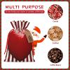 NONHAI Christmas Drawstring Gift Bag Burlap Christmas Treat Bag Red and white striped heart Gift Goody Bags for Xmas Holiday New Year Party Favors Supplies Wrapping Sacks Gift Wrap Bags view 4