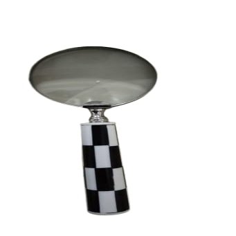 10x Handheld Magnifying Glass with Zebra Pattern Handle High Magnification Low Vision Aid for Reading Coins Maps Inspections