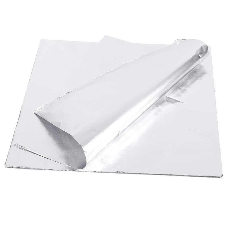 100 PCS Foil Wrapping Paper, Thickened Sandwich Wrapping Paper Aluminum Foil Sheets For BBQ Barbecue Baking Food
