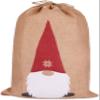 BRUBAKER Christmas Sack Gnome - 31.5 Inches Holiday Gift Bag - Santa Gnome Sack with Drawstring for Gift Wrapping - Gnome with Beard and Big Nose Design - Set of 2 view 2