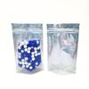 100 Pack 4" x 6.5" x 2.25" Smell Odor-Proof Mylar Reclosable Heat Sealable, Stand-Up Pouch Bag | Color: Clear Front, White Back | Multi Color view 2