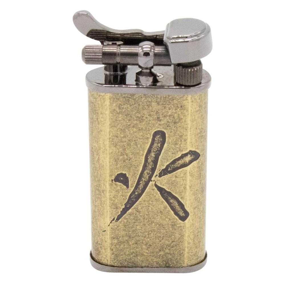 Kiribi Takara Japanese Dual Flame Pipe Lighter - Refillable (Brass)