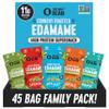 The Only Bean High Protein Snacks, Healthy Office Snacks, Healthy Snacks for Adults and Kids for Lunch, Vegan, Low Carb & Gluten Free - Edamame Beans Snack, Variety Pack - 0.9oz (Pack of 45) view 1