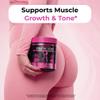 Bold Buns Creatine for Women Supplement with Collagen & BCAA Supports Muscle Development, Post-Workout Recovery, Skin Elasticity, Healthy Hair & Nail (30 Servings, Unflavored) view 2
