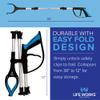 LIFE WORKS Reacher Grabber Tool, 360 Rotating Head, 4.5 Jaw Opening, Ergonomic Handle, Folds for Storage, Aids in Reaching Items High or Low, Surgery Recovery, Hip Replacement (2 Pack) view 2