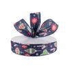 10 feet Christmas Ornaments Navy Blue Glitter Wired Ribbon, Navy Blue Glitter Wired Ribbon, Christmas Wired Ribbon, Ribbon for Wreaths, 1.5" Wired Ribbon view 1