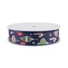 10 feet Christmas Ornaments Navy Blue Glitter Wired Ribbon, Navy Blue Glitter Wired Ribbon, Christmas Wired Ribbon, Ribbon for Wreaths, 1.5" Wired Ribbon view 2
