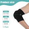 1 Pair Arm Brace Pads, Elbow Protector with Thicken Sponge Padding Breathable Anti-Collision Elbow Wraps Volleyball Basketball Tennis Compression Elbow Pads Support Strap for Kids Men Women (Black) view 3