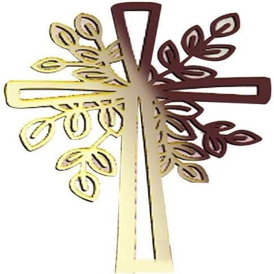 Gold God Bless and Cross Cake Topper, Baptism First Communion Cake Topper for Baby Shower Birthday Party Cake Decorations Frosting, Cooking and Baking, Cross Christening