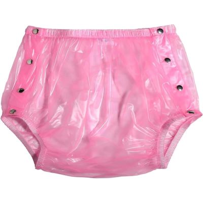 Adult Incontinence Snap-On Plastic Pants, PVC Plastic Pants, Waterproof Pants, Adult Diapers, Adult Incontinence Pants, Reusable, Soft and Quiet Suitable for Men and Women