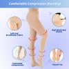 20-30 mmHg Medical Compression Tights for Women, Closed Toe Compression Pantyhose Support Graduated Compression Stockings Leggings Tights for Varicose Veins Edema view 2