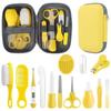 Baby Grooming Kit, Infant Safety Care Set with Hair Brush Comb Nail Clipper Nasal Aspirator,Baby Essentials Kit for Newborn Girls Boys (Yellow) view 1