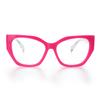 HGIOOIGH Reading glasses Woman Blue light block Oversized Irregular Cat eye Frame,+3 view 1