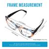HGIOOIGH Reading glasses Woman Blue light block Oversized Irregular Cat eye Frame,+3 view 2