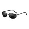 Bifocal Reading Sunglasses Men Metal Frame Wrap Around Design Glasses UV400 Outdoor Reader Sports/Driving A703 (black, 1.25, x) view 1