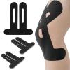 20PCS Kinesiology Tape for Knees, Kinesiology Tape Precut Strips for Knee Support & Stability, Waterproof Breathable Elastic Sports Tape for Pain Relief, Athletic Tape for Muscle & Joint, Black view 1