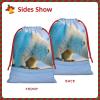 MUFLVDX Polar Bear Print Christmas Gift Bags,Multi Purpose Drawstring Gift Pouches,For Xmas,Weddings,Parties,Gifts,Candy view 3