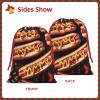 Jekydosd Hot Dog Print Drawstring Gift Bag Convenient Open Design, Perfect For Holidays And Daily Use view 3
